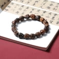 thumbnail image 6 of Agarwood Buddhist Beads Bracelet 10mm Hand Carved Meditation Jewelry For Men Women Spiritual Gifts, 6 of 6