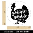 thumbnail image 2 of Gobble Gobble Turkey Thanksgiving Self-Inking Rubber Stamp Ink Stamper - Green Ink - Mini 1/2 Inch, 2 of 7