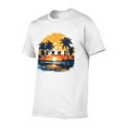 thumbnail image 2 of Graphic Tees Beach Summer Gildan Men's Short Sleeve T-Shirt 180g, 2 of 8