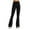 Black, variant on Caqnni Women's Casual Bootleg Yoga Pants V Crossover High Waisted Flare Workout Pants Leggings (Blue,L)