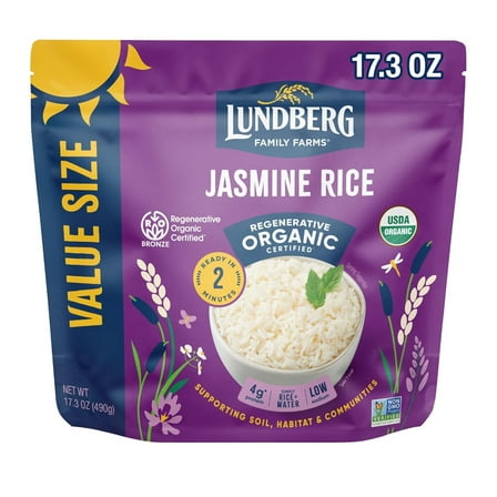 Lundberg White Jasmine Family Rice (6 Pack) 17.3 oz
