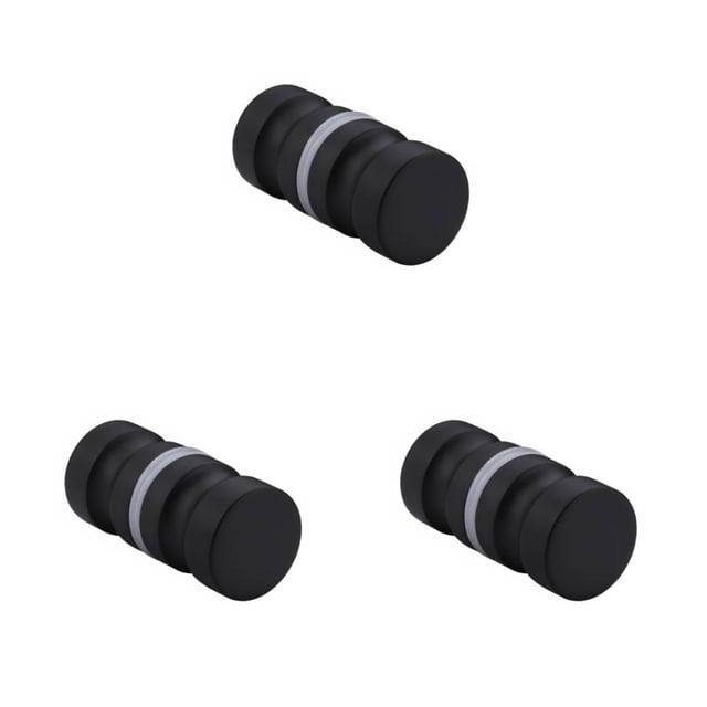 Injueey perilla de puerta de vidrio simple espalda con espalda manija de puerta de superficie lisa gabinete herrajes para muebles de doble cara Type1 NO1