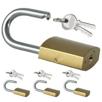 4pcs Metal Padlocks with Keys Replacement Drawer Lock Security Padlock for Locker