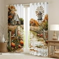 thumbnail image 2 of Manfei Harvest Pumpkin Curtains Pack of 2 (42x84 Each), Rustic Farmhouse Curtains Blackout, Countryside Lodge Cabin Bedroom Curtains, Luxurious Room Decor, 2 of 6