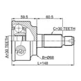 thumbnail image 2 of Febest OUTER CV JOINT 30X68X30 # 0310-CUAT OEM 44305-TA2-J00, 2 of 2