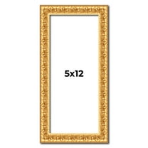 5x12 In Frame Gold Real Wood Picture Frame Width 1 inches | Interior Frame Depth 0.5 inches |