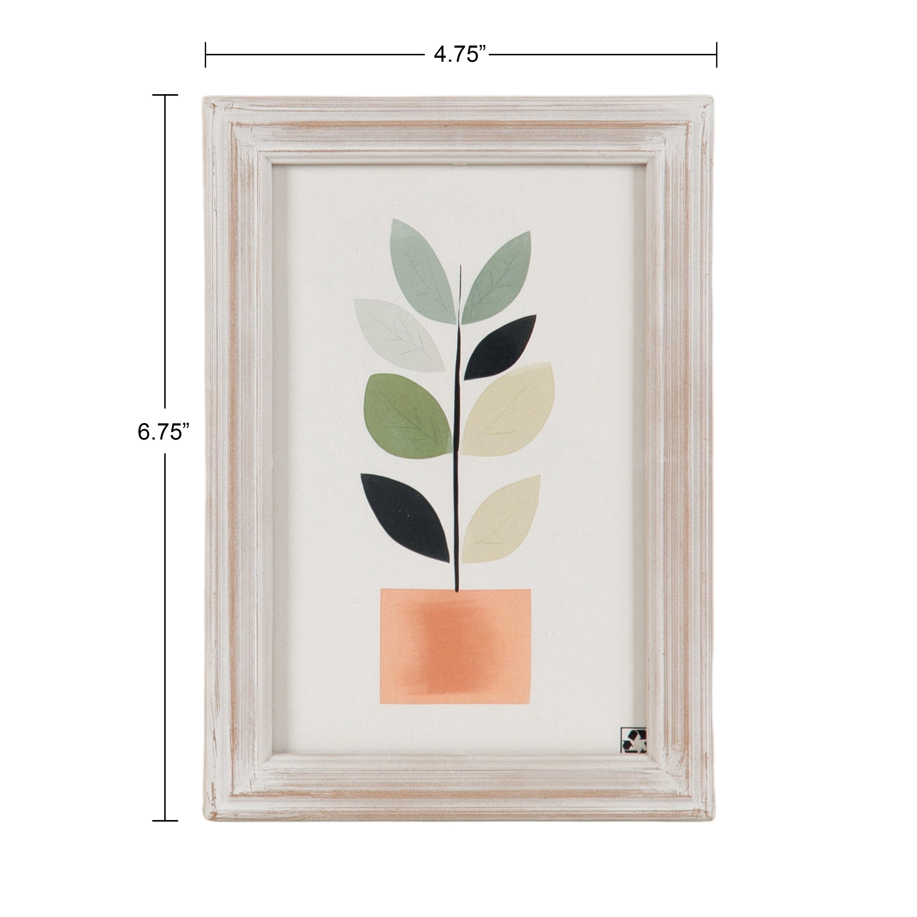 (4 pack) DesignOvation 4x6 Casual Distressed White Decorative Tabletop Picture Frame