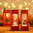 thumbnail image 6 of Pretty Comy Snow Globe Lantern Christmas Ormaments Snowman In Telephone Booth Battery Operated Lighted SLantern for Christmas Decorations and Gifts, 6 of 8