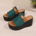 thumbnail image 5 of Censtreet Shoes Women Flip Flops Basic Plain Slippers Slip On Sandals Slides Casual Peep Toe Beach, 5 of 7