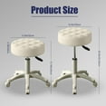 thumbnail image 6 of solautey Round Rolling Stool Chair PU Leather Height Adjustable Swivel Drafting Work SPA Shop Salon Stools with Wheels for SPA Salon Bar Cafe Home Office Stool, 6 of 8