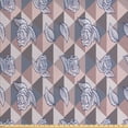 thumbnail image 1 of Mosaic Fabric by the Yard Upholstery, Continuous Creative Romance Pattern with Roses on Triangles in Soft Colors, Decorative Fabric for DIY and Home Accents, Multicolor by Ambesonne, 1 of 4
