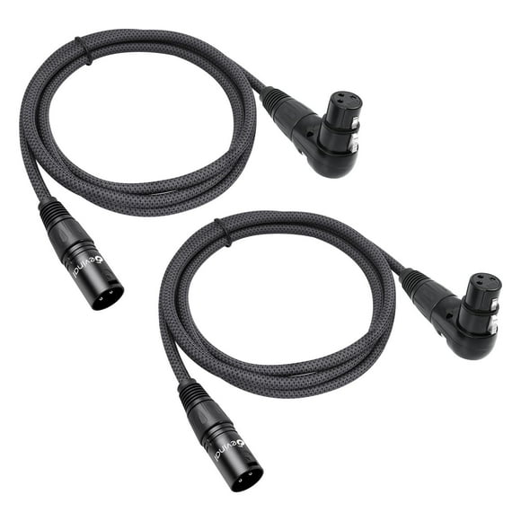 Cable XLR Divinal XLR hembra en ángulo recto a XLR macho recto