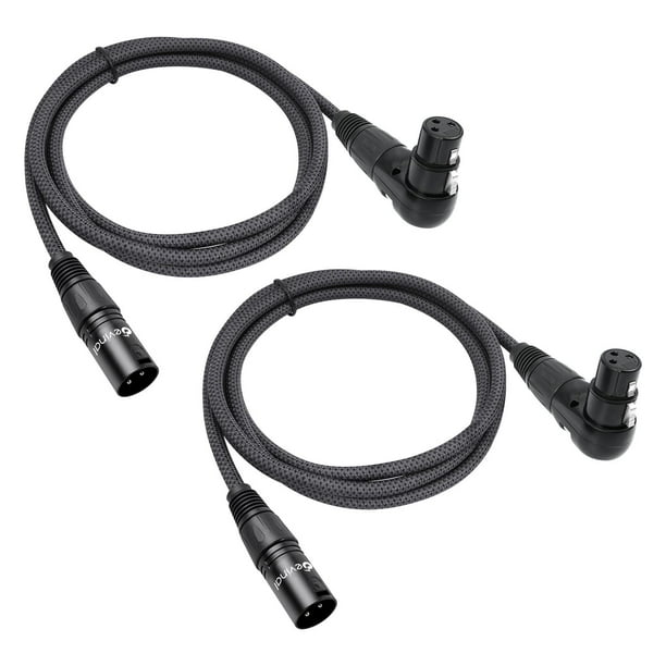 Cable XLR Divinal XLR hembra en ángulo recto a XLR macho recto