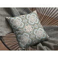 thumbnail image 4 of 18â€ Blue Orange Mandala Indoor Outdoor Zippered Throw Pillow, 4 of 5