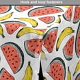 thumbnail image 4 of Fruits Dog Crate Cover, Summer Time Watermelon Slices and Bananas, Easy to Use Pet Kennel Cover for Medium Large Dogs, 35" x 23" x 27", Coral White Yellow, by Ambesonne, 4 of 6