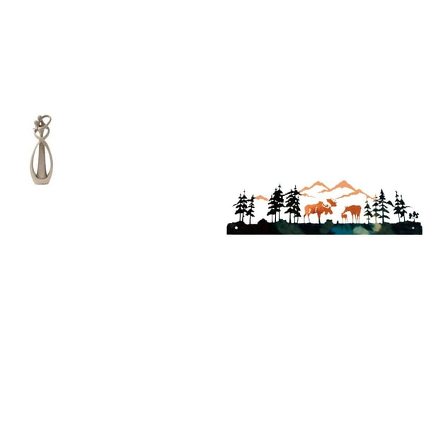 Estatua De Ciervo Besándose, Escultura, Colección De Arte, Regalo De Aniversario, Adorno De Mesa, Estantería, Decoración, Versátil, Para Colgar En La Pared, Valla De Jardín, Exterior,