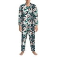 thumbnail image 3 of Uemuo Cute Poodle Dog Pattern 2-Piece Loungewear Set - Men’s Soft Sleepwear, Cozy Winter PJs, Comfy Sleep Set-XX-Large, 3 of 7