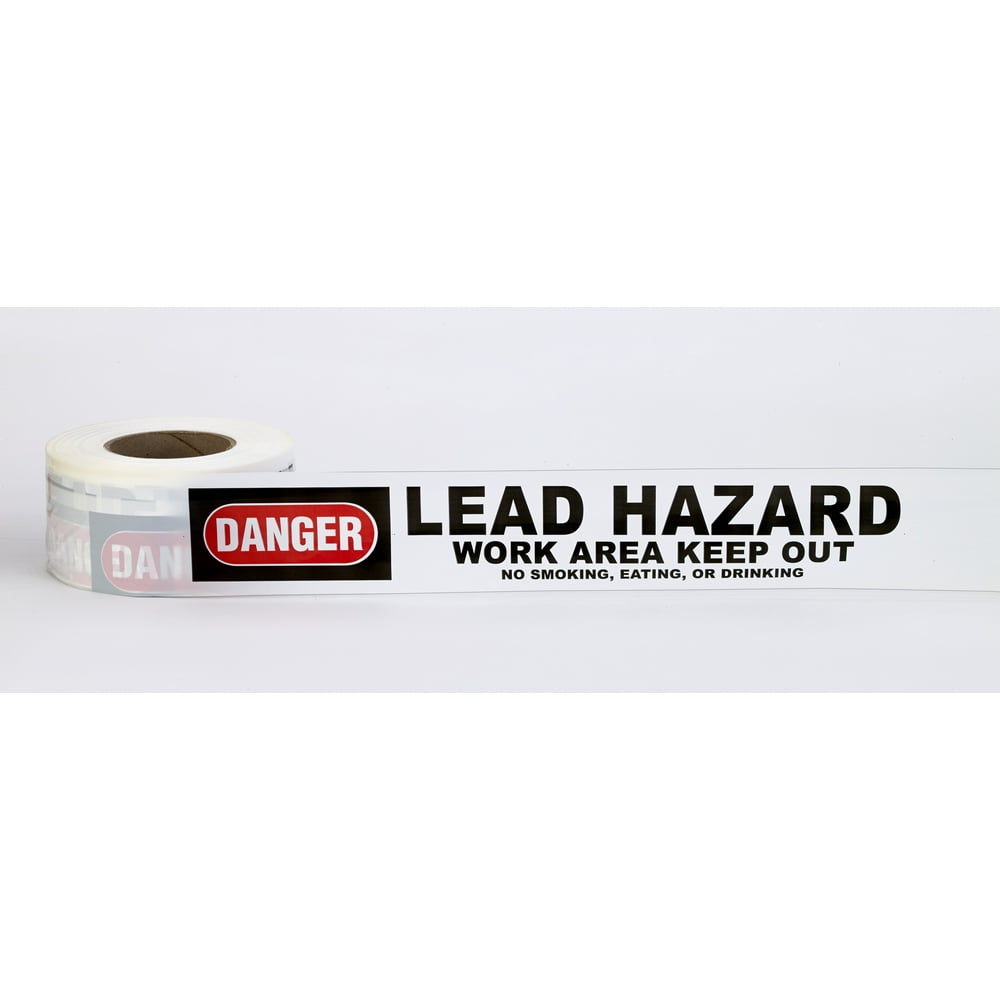 Barricade Tape, Lead Hazard, 3 Color, 3" x 1000', (Pack of 8) Walmart