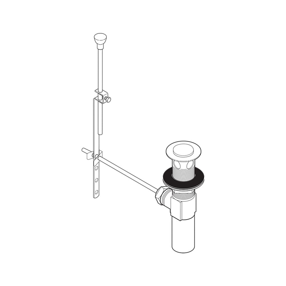 Delta Metal Pop Up Drain Assembly For Bathroom Sinks In Chrome RP5651