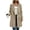 Beige#, variant on Womens Winter Trench Coat Notch Lapel Long Sleeve Classic Overcoat Solid Color Elegant Long Jacket
