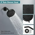 thumbnail image 5 of Genta Matte Black Shower Trim Kit Compatible with moen T2472EPBL Shower Trim Kit, Easy to Install, Featuring Single Function Shower Head and Shower Handle, Requires 2510 valve, 5 of 7