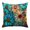 Teal, Orange, Yellow, variant on Throw Pillow Covers, Orange Blue Spring Floral 26x26 Pillow Covers for Couch/Sofa/Bed, Daisy Wildflowers Pastoral Decorative Square Linen Cushion Pillowcase for Home Decor