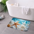 thumbnail image 3 of FJPT Non Slip Flannel Floor Mat Kitchen Mat With Starfish And Coral Design For Bathroom Kitchen Bedroom Decor 31.5x19.7 inch, 3 of 5
