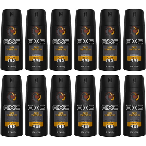 Pack of (12) AXE BODY SPRAY DARK TEMPTATION 150 ML