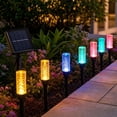 thumbnail image 4 of Christmas Clearance!—less than $1 each, 20 LED Solar Column Ground Stake Lights with 3 colors to choose from for Garden Walkway Outdoor Decor(Multicolor), 4 of 6