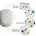 thumbnail image 6 of Colorful Polka Dot Waterproof Fabric Shower Curtain, Rainbow Color Polka Dots Abstract Shower Curtain for Bathroom Curtains Bathtubs Hotel Washable Shower Curtains with 12 Hooks Stall 54x78in, 6 of 6