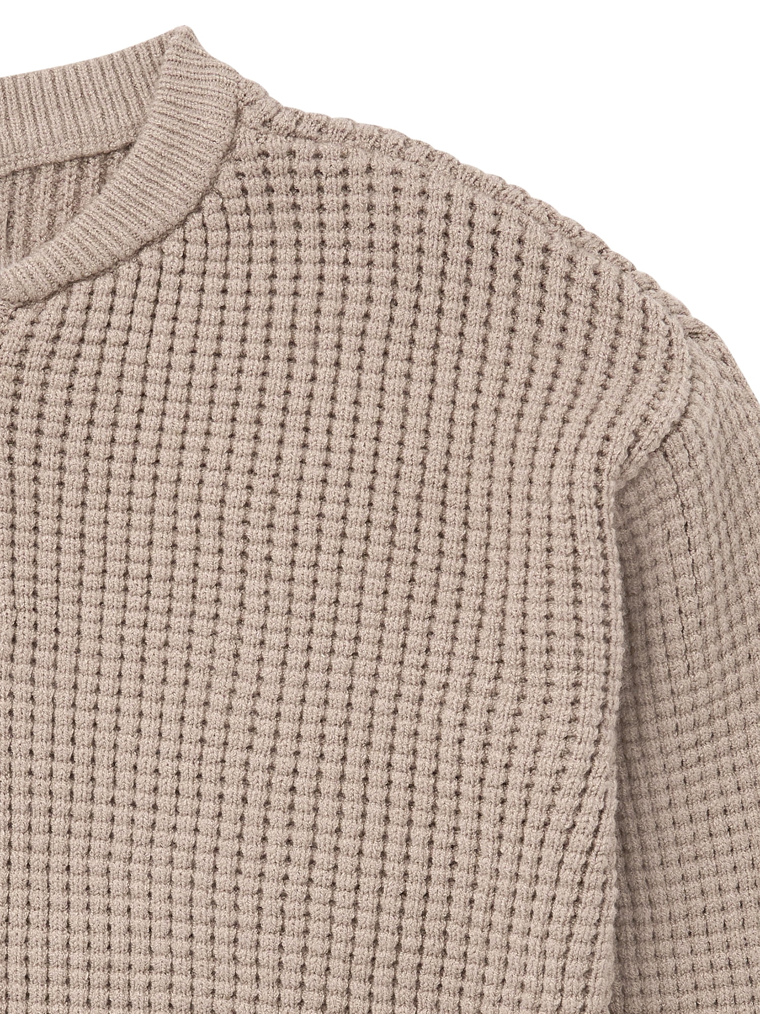 Modern Moments by Gerber Baby and Toddler Boy Waffle Henley Sweater, 0/3 Months - 5T