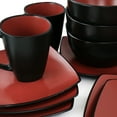 thumbnail image 4 of Gibson Elite Soho Lounge 16 Piece Matte Glazed Stoneware Dinnerware Set in Red, 4 of 8