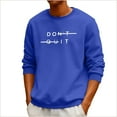 thumbnail image 3 of Generic Men's Hoodless Sweatshirt Novelty Funny Letter Printed Pullover Long Sleeve Warmth Fashion Baggy Sweater Going Out, 3 of 5