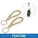 thumbnail image 2 of Llavero de coche único Bargains Llavero universal con anillo para llaves de control remoto para casa Cuero Aleación de Zinc Tono Dorado 2 Pcs, 2 of 6