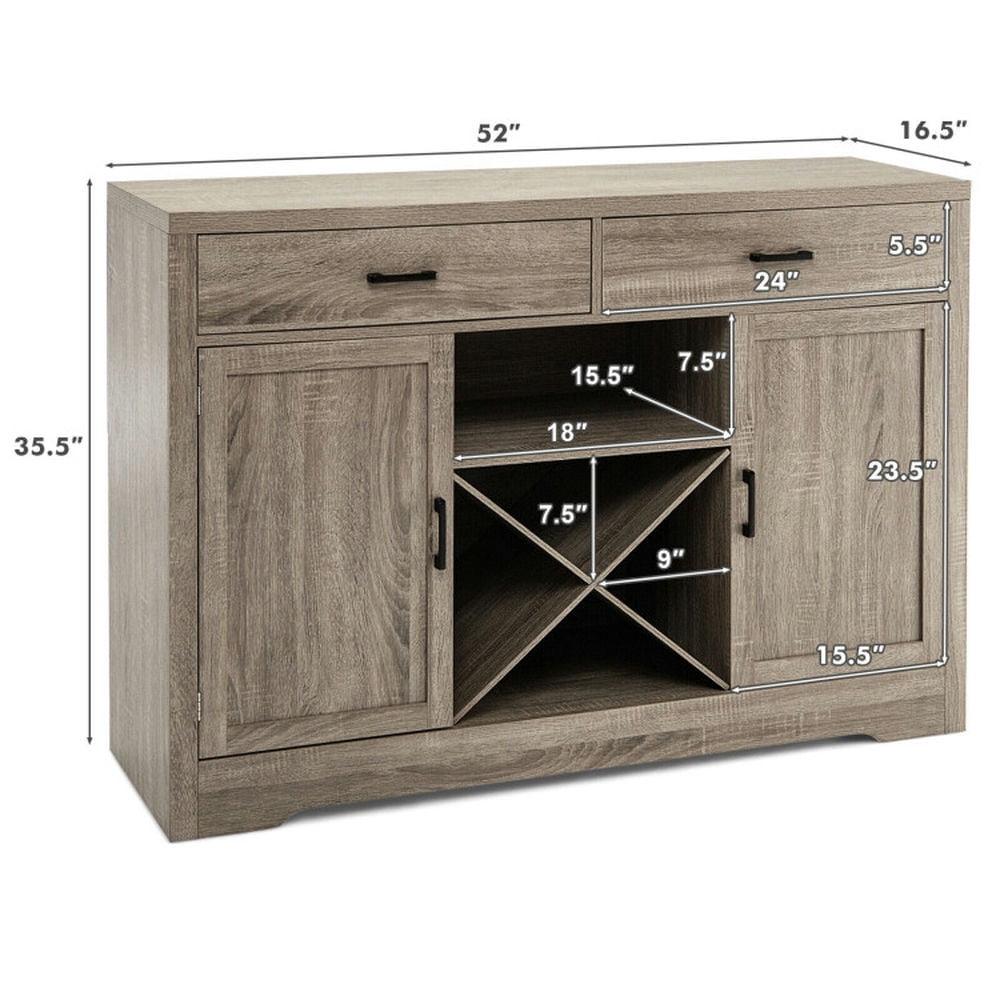 Finihen Kitchen Storage Cabinet, Buffet Sideboard, Buffet Sideboard Storage Cabinet with Spacious Table Top, for Dining Room, Kitchen, Living Room, Gray Finihen Kitchen Storage Cabinet, Buffet Sideboard, Buffet Sideboard Storage Cabinet with Spacious Table Top, for Dining Room, Kitchen, Living Room, Gray