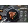 thumbnail image 2 of Homgeek 2 Piece Classic Nonstick Frying Pan Set 8in+9.5in Nonstick Pans Black, 2 of 10
