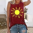 thumbnail image 1 of CEHVOM Femmes T-shirt Sans Manches à Col Rond Imprimé Décontracté Ample, 1 of 5