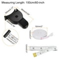 thumbnail image 2 of Uxcell 3Pcs Body Tape Measure Push and Lock Tape 60" Retractable Measuring Double Scale Soft Measuring Tape, Black/White, 2 of 6