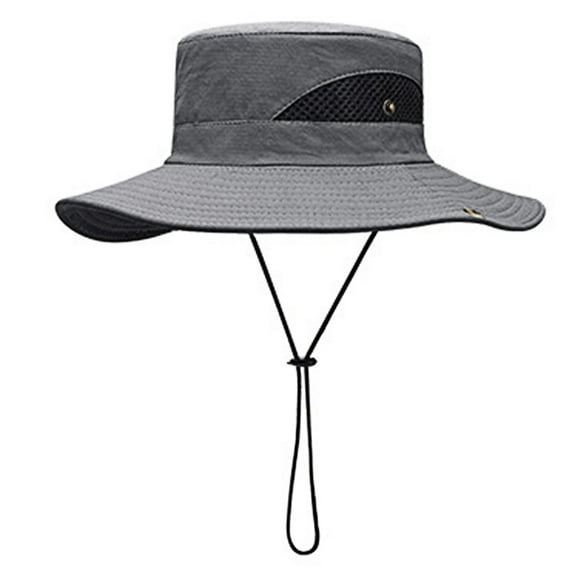 Visland Bucket Hat Wide Brim Multi-function Comfortable UV Protection Breathable Cap for Fishing
