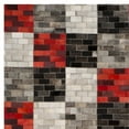thumbnail image 2 of SAFAVIEH Studio Leather Harland Geometric Area Rug, Grey/Red, 4' x 6', 2 of 4