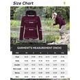 thumbnail image 7 of GEO-THERM Women's Softshell Jacket Hooded Waterproof Lightweight Windbreaker Jacket for Outdoor Hiking Camping, 7 of 7