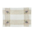 thumbnail image 2 of Fennco Styles Hommage BrodÃ© Collection Cottage Lavender Embroidery Hemstitch Border Linen Blend 14 x 19 Inch Placemats â€“ Ivory Placemats for Wedding, Banquet, Tea Party and Home DÃ©cor, 2 of 4