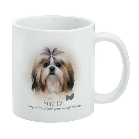 Shih Tzu Dog Breed White Mug