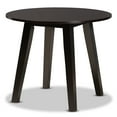 thumbnail image 2 of Baxton Studio Ela Modern and Contemporary Dark Brown Finished 35-Inch-Wide Round Wood Dining Table, 2 of 7