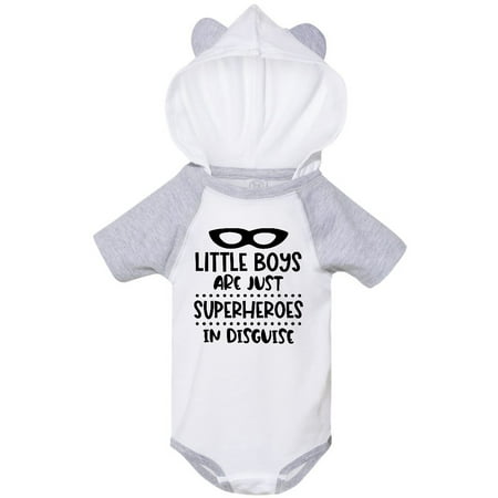 

Inktastic Little Boys are Just Superheroes in Disguise with Mask Gift Baby Boy Bodysuit