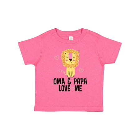 

Inktastic Oma and Papa Love Me Lion Gift Toddler Boy or Toddler Girl T-Shirt
