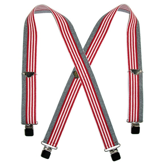 Welch Elastic American Flag Clip End Suspenders (Tall Available) (Men's)