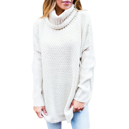 Autumn Winter Women Turtle Neck Casual Pullover (Best Sweaters For Winter)