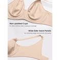 thumbnail image 3 of DELIMIRA Women's Inbarely Lift Full Coverage Bras Plus Size Unlined T shirt Underwire Seamless Bra, 3 of 4
