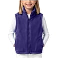 thumbnail image 5 of CAICJ98 Girls' Boys Sherpa Fleece Vest Outwear Toddler Kids Lightweight Solid Color Cute Jacket with Pockets (Purple,7-8 Years), 5 of 7